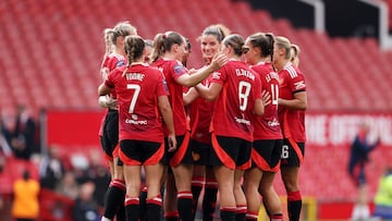 Las futbolistas del Manchester United durante un partido