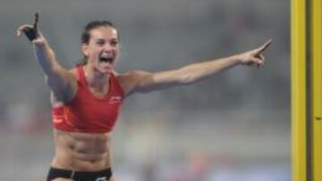 Yelena Isinbayeva, ganadora en la reuni&oacute;n de Ostrava. 