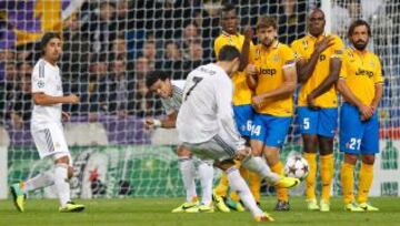 Partido de la Champions League, grupo B. Real Madrid-Juventus. Cristiano Ronaldo.