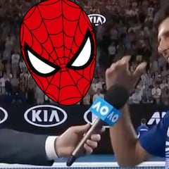 Djokovic, su hijo de 4 años y Spider-Man: la anécdota que encantó al público de Australia