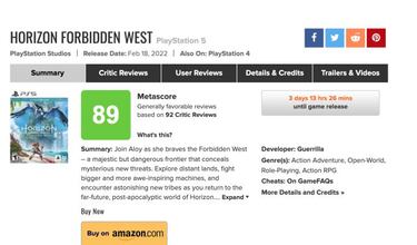 Horizon Forbidden West: Todas las notas nacionales e internacionales de los análisis
