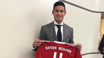 James lucirá el '11' en el Bayern