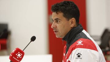Míchel, en rueda de prensa.