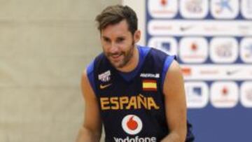 Rudy Fernández durante un entrenamiento.