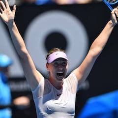 Sharapova va en serio: vence a Sevastova con un set perfecto