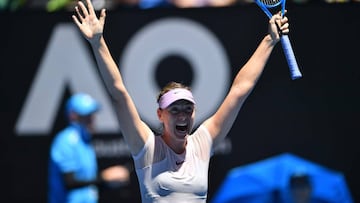 Sharapova va en serio: vence a Sevastova con un set perfecto