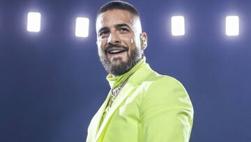 Maluma en el escenario durante el '11:11 World Tour' en AmericanAirlines Arena, Miami, Florida. Octubre 11, 2019.