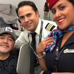 Diego Armando Maradona ya llegó a México