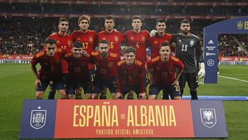 Onte titular de espa&ntilde;a en el partido amistoso ante Albania celebrado en Barcelona en el RCDE Stadium 