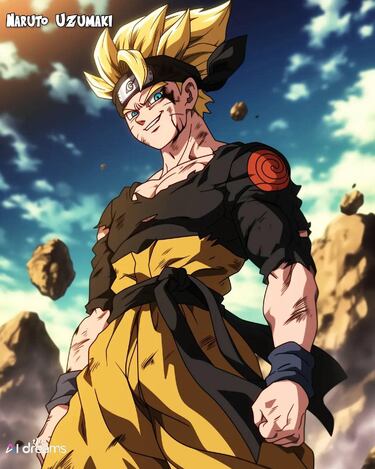 Protagonistas de 'Naruto' al estilo 'Dragon Ball' por una IA
