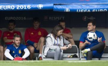 Último entrenamiento de España antes de su debut en la Eurocopa