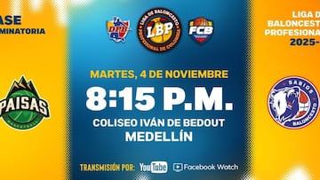 Sigue en vivo Paisas vs. Sabios