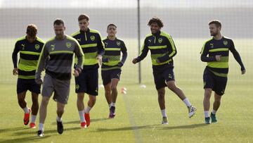 El Arsenal trabajó en Londres antes de viajar a Bulgaria.