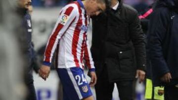 Simeone, pendiente de Gim¨¦nez para el partido ante el Valencia