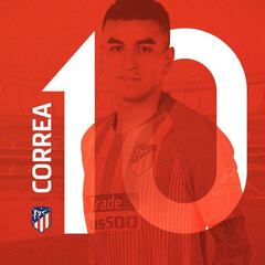 Ya hay dorsales en el Atlético: Lucas, Costa y Correa cambian