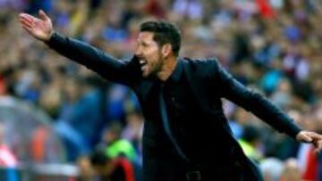 Simeone durante el partido.