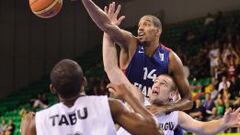 Alexis Ajinca, un muro de 2,15 que brillaba en la bicicleta