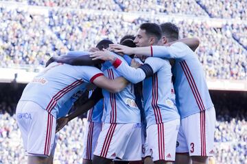 Iago Aspas abre el marcador en el Camp Nou.