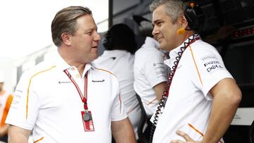 Zak Brown junto a Gil de Ferran, dirigentes actuales de McLaren.