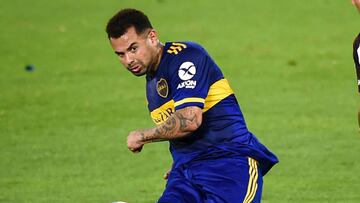 Edwin Cardona durante un partido con Boca Juniors.