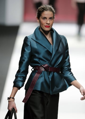  La gimnasta Lourdes Mohedano durante el desfile de Ulises Merida en la cuarta jornada de la Mercedes Benz Fashion Week de Madrid.