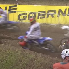 Fernández, KO tras una fuerte caída