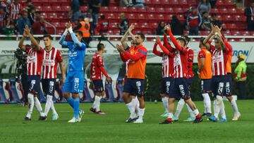  Daniel Rios of Guadalajara during the game Guadalajara vs Santos, corresponding to Round 10 of the Torneo Clausura 2023 of the Liga BBVA MX, at Akron Stadium, on March 04, 2023.

<br><br>

 Daniel Rios de Guadalajara durante el partido Guadalajara vs Santos, Correspondiente a la Jornada 10 del Torneo Clausura 2023 de la Liga BBVA MX, en el Estadio Akron, el 04 de Marzo de 2023.