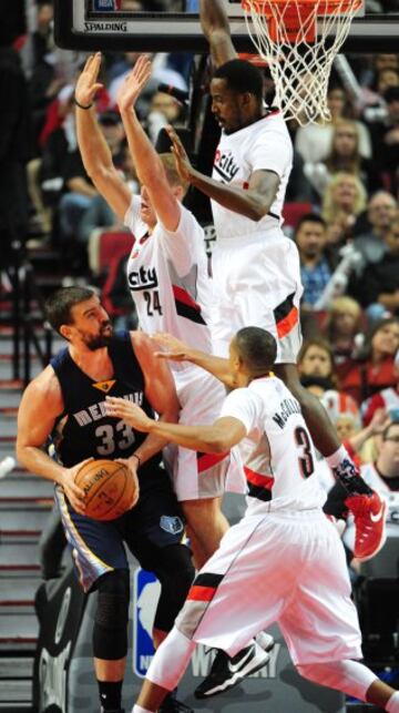 Marc Gasol con el balón. 