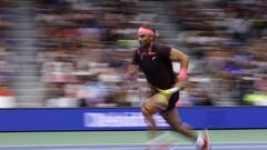 NEW YORK, NEW YORK - SEPTEMBER 03: Rafael Nadal of Spain returns against Richard Gasquet of France during their Men's Singles Third Round match on Day Six of the 2022 US Open at USTA Billie Jean King National Tennis Center on September 03, 2022 in the Flushing neighborhood of the Queens borough of New York City.   Jamie Squire/Getty Images/AFP
== FOR NEWSPAPERS, INTERNET, TELCOS & TELEVISION USE ONLY ==