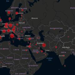 Mapa del coronavirus en el mundo el 26 de marzo: casos y muertos
