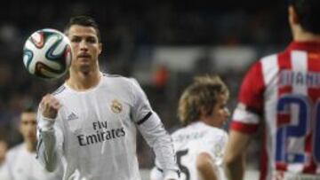 Cristiano, durante el partido.