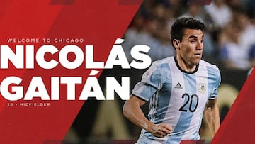 Nicol&aacute;s Gait&aacute;n es nuevo jugador de Chicago Fire