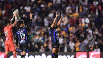 during the 8th round match between Queretaro and Tigres UANL as part of the Liga BBVA MX, Torneo Apertura 2024 at La Corregidora Stadium on September 17, 2024 in Santiago de Queretaro, Mexico.