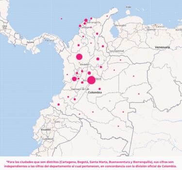 Mapa de casos y muertes por coronavirus por departamentos en Colombia: hoy, 10 de abril