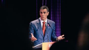El presidente del Gobierno, Pedro Sánchez, interviene durante el acto institucional con motivo del Día Internacional de las Mujeres en el Museo del Prado, a 4 de marzo de 2026, en Madrid (España). El Ejecutivo ha puesto este año el foco en la violencia que sufren las mujeres online. Según el Ministerio de Igualdad, el 80% de las mujeres jóvenes españolas de entre 16 y 24 años ha sufrido acoso en redes sociales de manera puntual.
04 MARZO 2026;MADRID;MUJERES;8M
César Vallejo Rodríguez / Europa Press
04/03/2026