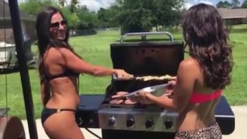 El asado más 'hot' de las cheerleaders de los Texans