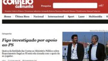 La noticia del Correio da Manha.