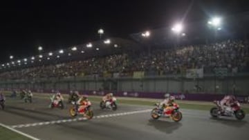 Salida del GP de Qatar de 2015.