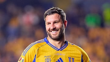 Andre-Pierre Gignac of Tigres during the final first leg match between Tigres UANL and Toluca, as part of the Liga BBVA MX, Torneo Apertura 2025 at Universitario Stadium, on December 11, 2025 in Monterrey, Nuevo Leon, Mexico.