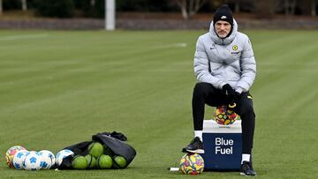 Tuchel durante un entrenamiento con el Chelsea.