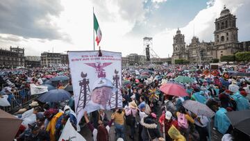 Así fue la marcha de AMLO en el Zócalo: asistentes y cuántas personas se concentraron | Foto de Hector Vivas/Getty Images