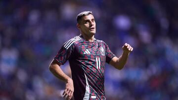 German Berterame of Mexico during the game international friendly between Mexican National team (Mexico) and Valencia C.F at Cuauhtemoc Stadium, on October 12, 2024, In Puebla, Mexico.