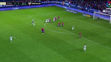 El ag車nico tanto de Guti谷rrez para darle el triunfo al Betis