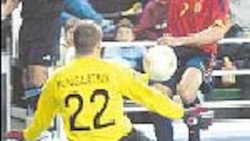 Javi Rodríguez, en ataque.