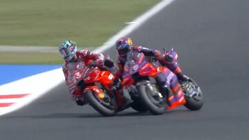 El incidente entre Enea Bastianini y Jorge Martín.