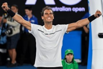 Rafael Nadal celebra la victoria. 