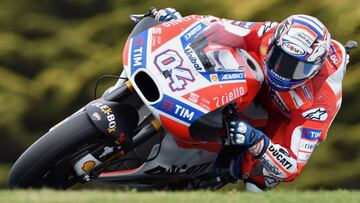 Andrea Dovizioso con la Ducati y su dorsal '04' en Australia.