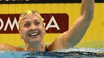 <b>INDIANÁPOLIS 2004. </b>La nadadora australiana Brooke Hanson se ha convertido en la reina de los Mundiales de piscina corta, con seis oros.