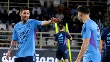 Lionel Messi joined Argentina training on Monday as they prepare to play United Arab Emirates in a friendly on Wednesday ahead of the World Cup in Qatar.