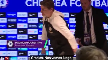 Mauricio Pochettino salió de la rueda de prensa discutiendo con un periodista